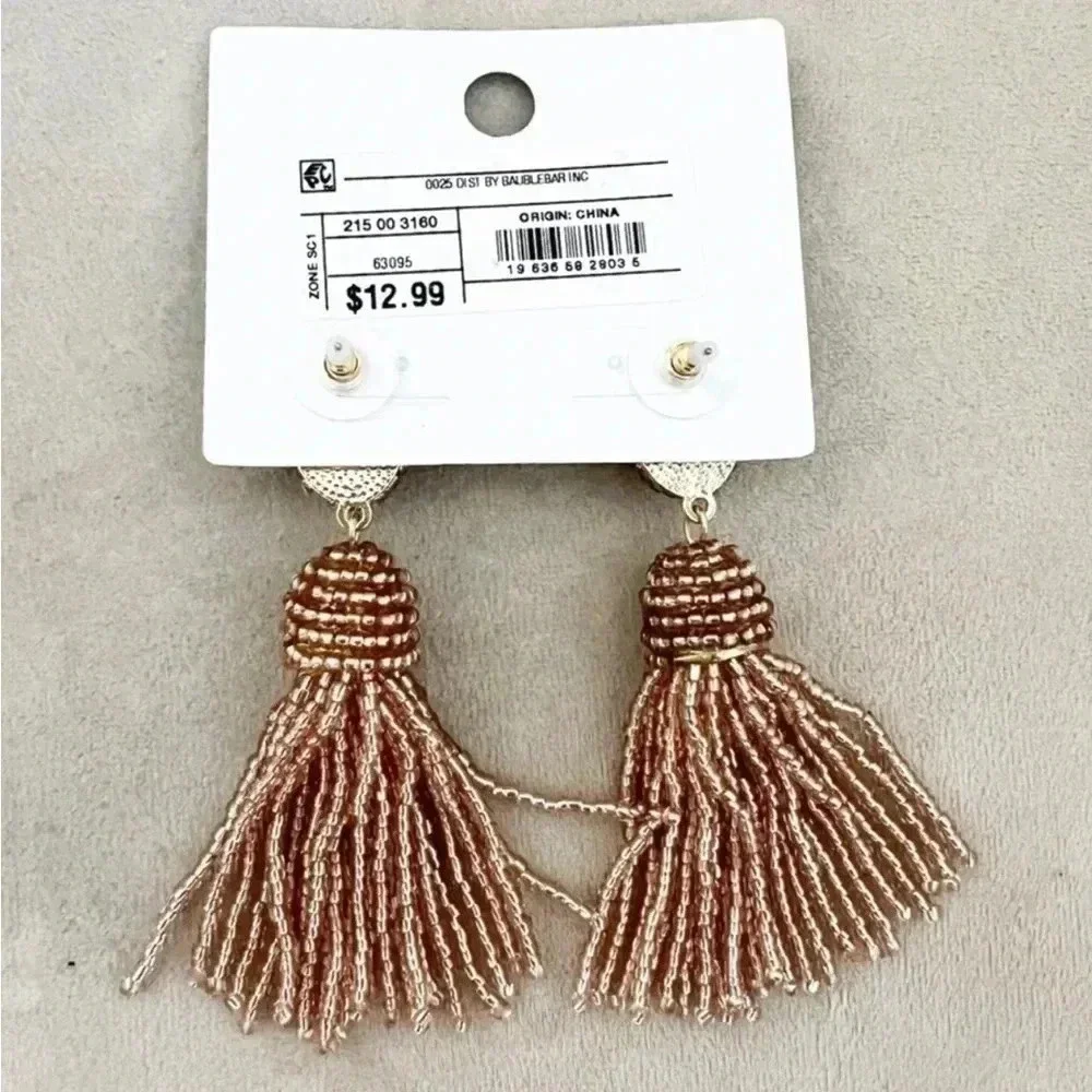 NWT Sugarfix by Baublebar Gold Beaded Drop Earrings 14
